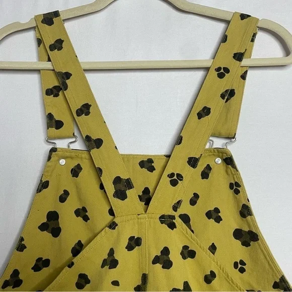 Entro Boho Leopard Pinafore Jumper Overalls Mini Dress - Picture 7 of 15